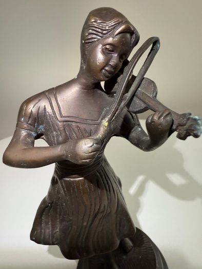 Art Nouveau Style Violinist Figure