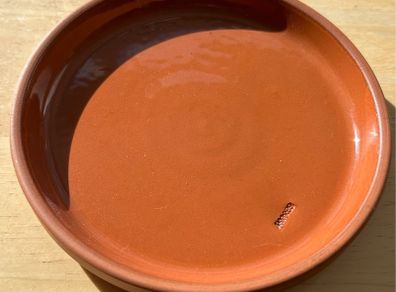 Clay flower pot saucer