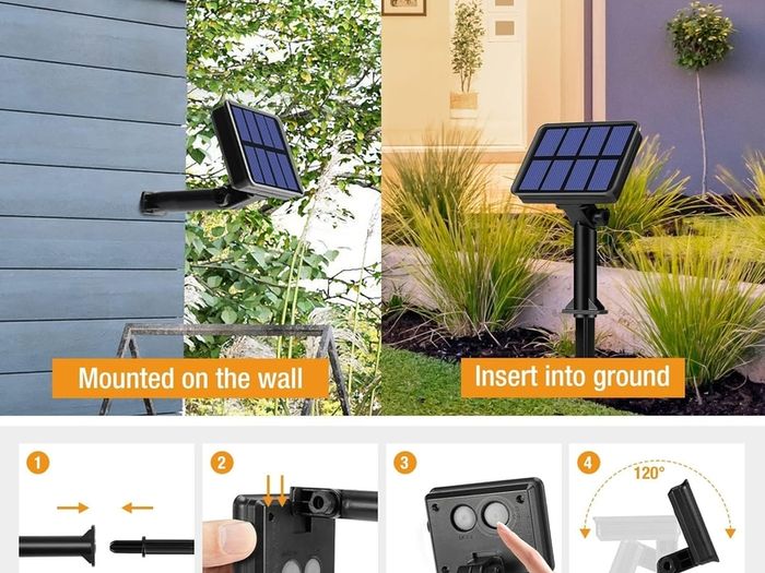 2 Pack Solar String Lights Outdoor Garden Waterproof, 15M/50FT 150 LED Solar Powered Fairy Lights, 8 Modes Copper Wire Lights for Patio Yard Party Christmas Decorations, Warm White