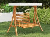 main image for ad Swing Frame with Cream Roof Solid Spruce Wood with Teak Finish