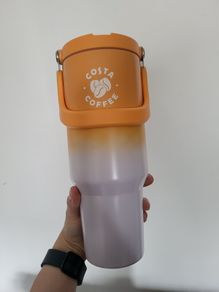 Costa Coffee Thermo tumbler (mug/bottle) with straw for cold drinks NEW 38oz 1080ml