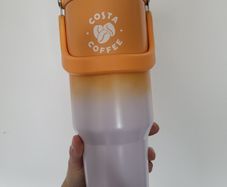 Costa Coffee Thermo tumbler (mug/bottle) with straw for cold drinks NEW 38oz 1080ml