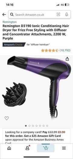 Remington Ionic hair dryer