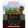 2 Pack Galvanized Raised Garden Beds, 2030 x 1020 x 460 mm, Rectangular Metal Planter Boxes Kit Outdoor, Elevated Planting Box with Gloves, Alu-Zinc, for Growing Flowers Vegetables, Dark Gray Image 4