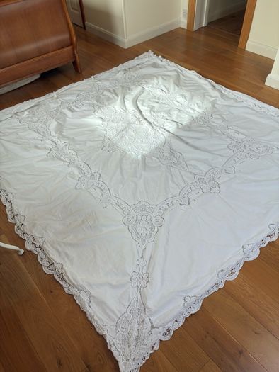 Handmade embroidered duvet cover