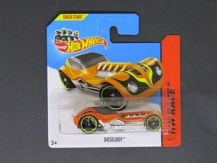 Hot Wheels Dieselboy Orange Hot Wheels 2014 Mattel Diecast HW Race 154/250 Brand New Factory Sealed