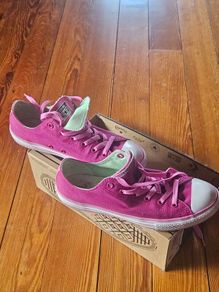 girls pink converse size uk 5/eu38