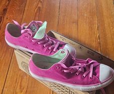 girls pink converse size uk 5/eu38