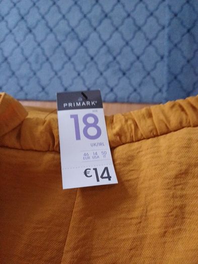 NWT Primark  Mustard Skirt  Size 18