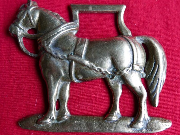 Vintage Horse Harnes Brass Medallion, Horse Bridle Medallion