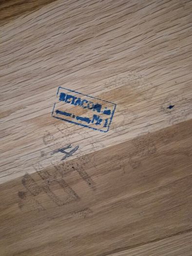 Solid Oak Dining Table with Removable Glass Top