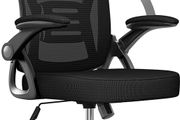 FREE EXPRESS SHIPPING Office Chair Ergonomic Desk with 90 Degree Flip-up Armrest Lumbar Support, Height Adjustable Chair, Executive Swivel Computer Padded Seat Cushion for Home/Office