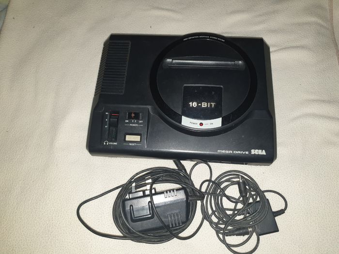 One Retro Black Original Sega Mega Drive Console For Sale Here