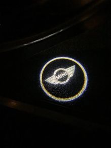 4 pieces Car Door Light Courtesy Shadow 3D Lamps Logo Projector Compatible with Mini Cooper R55 R56 R57 R58 R59 R60 R61 F54 F55 F56 F57