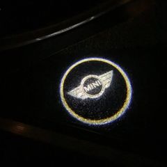 4 pieces Car Door Light Courtesy Shadow 3D Lamps Logo Projector Compatible with Mini Cooper R55 R56 R57 R58 R59 R60 R61 F54 F55 F56 F57