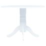 Dining Table White 106 cm Solid Rubber Wood Image 5