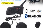 1200m 6 Riders BT Intercom Bluetooth Motorcycle Helmet Interphone Headset V6 FM Helmet Intercom V6 Pro Helmet Intercom 6 Rider 1200M Motorcycle Bluetooth Intercom Headset Walkie Talkie