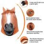 Rubber novelty Halloween Horse mask. Image 2