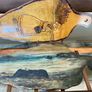 Vintage Dutch Wooden Wall Decor with Original Handpainted Scenes on the Reverse Image 6