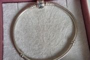 Pandora bracelet barrel clasp size 19cm very good condition hallmarked