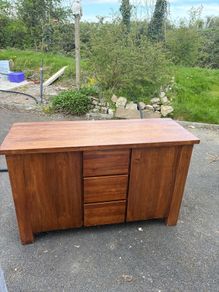 Solid walnut sideboard
