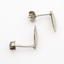 925 Vintage Sterling Silver Leaf Stud Earrings Image 5