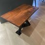 Handmade solid walnut and steel side table Image 5