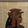 Egyptian Papyrus Painting Framed Queen Cleopatra Profile Image 2