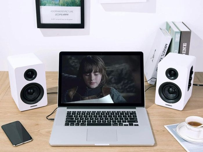 Active Bluetooth 5.0 Bookshelf Speakers 60W Carbon Fiber Speaker Unit Built-in 24bit DAC Dynamic 3D Surround Sound 2.0 Computer PC Monitor Gaming Speakers (FREE POSTAGE)
