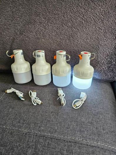 Rechargeable camping lights. Battery lights. Hiking lights. Picnic lights. Set of 4 lights