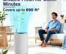 Air Purifiers for Bedroom Home with 3 Stage H13 HEPA Filter,22dB Quiet Desktop Small air Purifier with Night Light,3 Timing,Suitable for Smoke,Pet