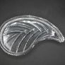 Vintage Waterford Crystal Paisley Leaf Dish Handcrafted Irish Art Glass Image 3