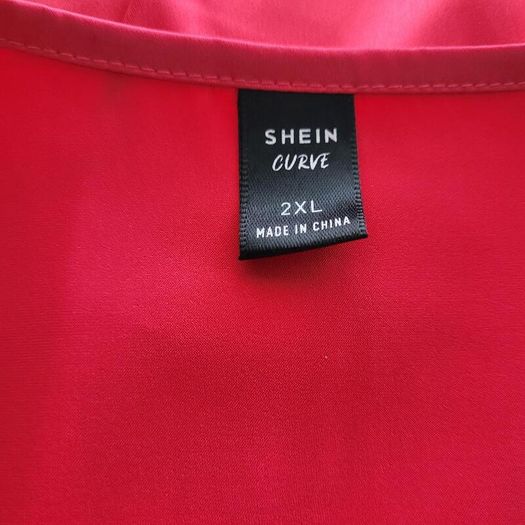 Shein red satin dress, Size 2XL / UK20