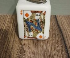 Vintage Japan Dice Porcelain Table Cigarette Lighter