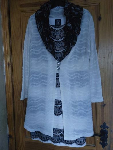 Jax black and white lace dress (free postage)