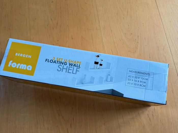 3 Set U-Shape Floating Wall Shelf
