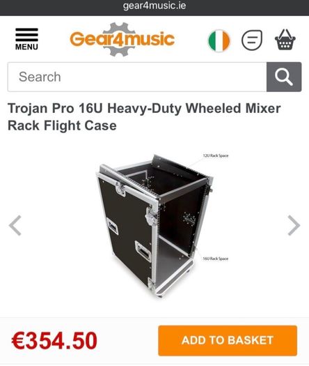 16u Heavy duty rack flightcase