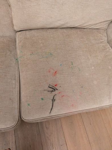 Laura Ashley Three-Person Sofa (Cream/Beige)