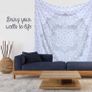 MULTIPLE SIZES AVAILABLE Grey Mandala Tapestry Bedroom Aesthetic Indie Wall Tapestry Hippie Room Decor Boho Tapestrys Trippy Small Tapestry Wall Hanging White Silver Wall Art 30x40 Image 4