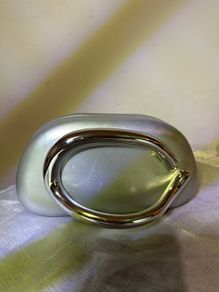 silver clutch bag