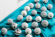 NEW SALE | Grey and White Ceramic Door Knobs Set of 8 Premium Quality