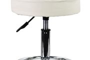PU Leather Rolling Stool Mid-Back with Footrest Height Adjustable Office Computer Home Drafting Swivel Task Chair with Wheels MULTIPLE COLOURS AVAILABLE (FREE POSTAGE)