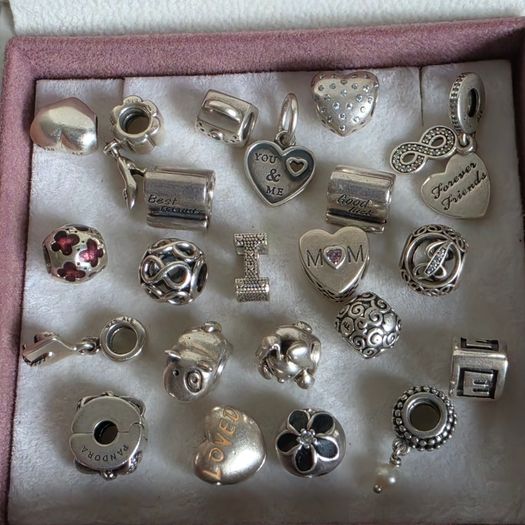 Genuine Pandora charms/clips 10e each all in good condition