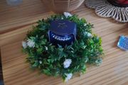candle and wreath centrepiece