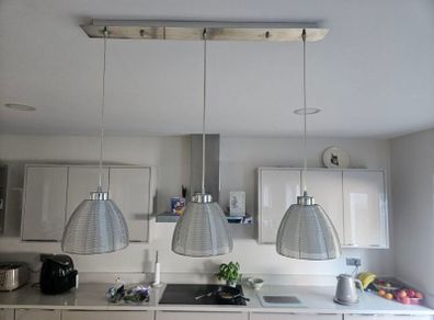 Chrome Island Light 3 bulb