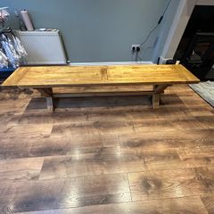 Oak dining bench