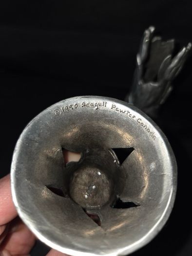 1990 Seagull Pewter Tulip Candle Holders