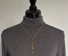 Stainless steel gold tone necklace