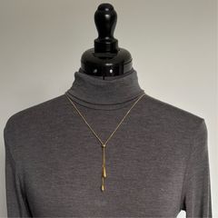 Stainless steel gold tone necklace