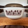 Vintage Pyrex Rustic Brown Trees Casserole Set Image 4